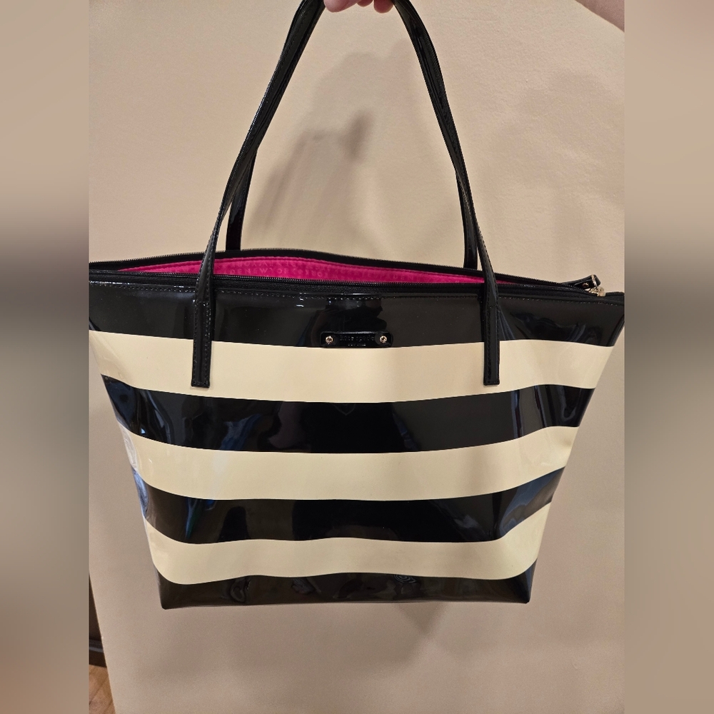 Black and White Striped Tote Bag